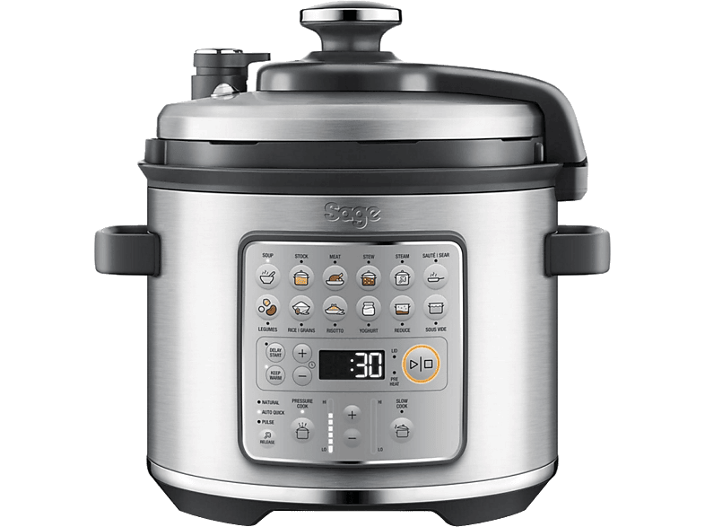 SAGE SPR680 Lassúfőző és sous vide edény, inox, 6 liter, főzési idő 2-24 óra, 1100W, rozsdamentes acél