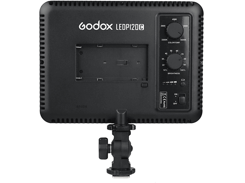 Godox LED-Panel LED-P120C mit Akku, 680Lux, 3300-5600K, 12W, Schwarz — Foto 3 von 4