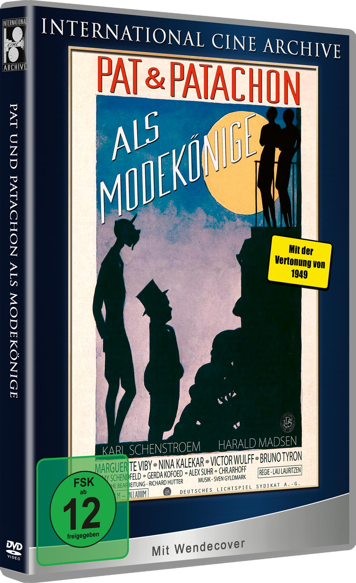 DVD-Cover für Pat & Patachon Als Modekönige. Silhouetten und Text.