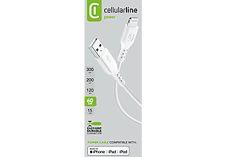 CELLULARLINE Lightning 0.6m Data Kablosu Beyaz_1