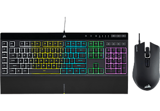 CORSAIR Kit K55 RGB Pro + Harpon RGB Pro - Clavier de gaming + souris de gaming, Noir