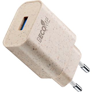 CELLULAR LINE Become Eco - Chargeur secteur (Beige)