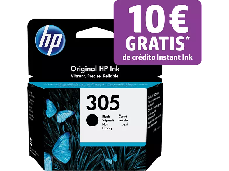 Cartucho Hp 305 negro toner 3ym61ae nº individual tinta original 1 piezas compatible con impresoras 2700 4100 6020 6030 6420 6430