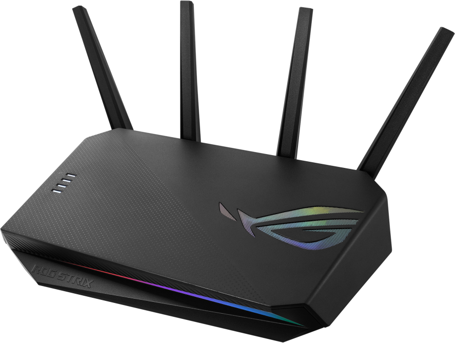 ASUS ROG Strix GS-AX5400, kétsávos WiFi6 gaming router, AiMesh, Aura RGB, fekete (90IG06L0-MO3R10)