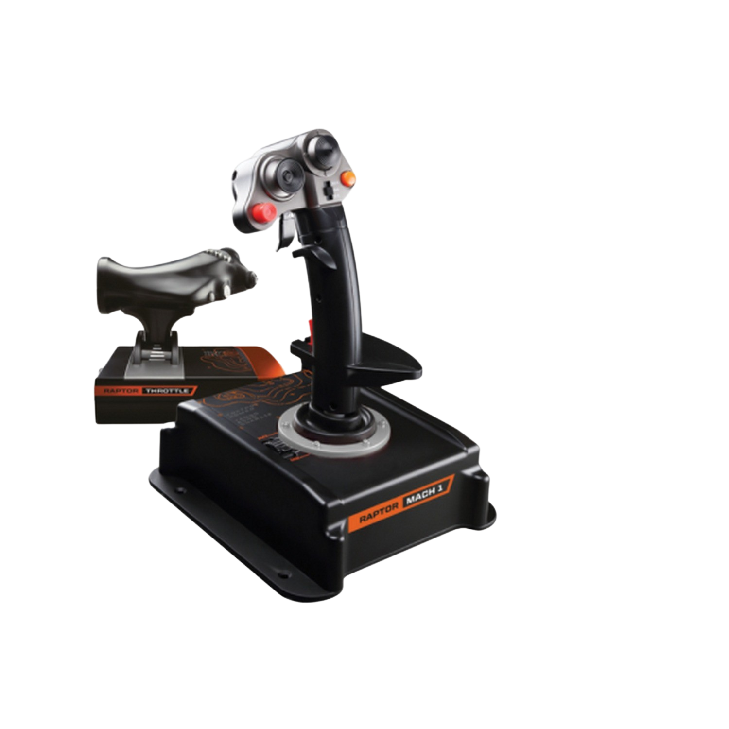 Joystick - FR-TEC Flight Stick Raptor Mach 1 Hotas Combo, Para Windows XP/7/8/10, Negro + Acelerador Mach 1