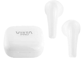 Auriculares True Wireless - Vieta Pro Fit, 20 h, BT 5.0, IPX4, Touch control, Blanco + Estuche de carga