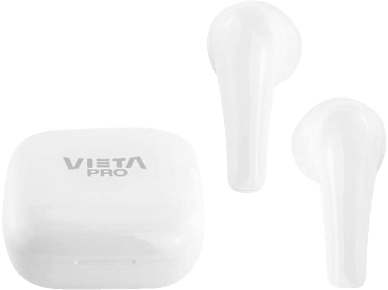 Auriculares True Wireless  Vieta Pro Done 3, BT 5.1, Voice Assistant, 20  h, Blanco + Estuche de carga