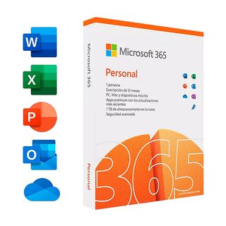 Software - Microsoft Office 365 Personal, 1 año (Formato Físico)
