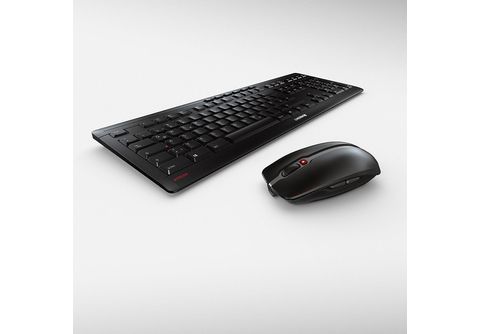 CHERRY Stream Desktop Recharge, MediaMarkt Schwarz kabellos, Tastatur-Maus Mäuse | PC Set