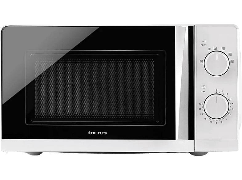 Microondas  Taurus Ready, 700W, 6 niveles, Función descongelar, 20 L,  Blanco