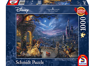 SCHMIDT Thomas Kinkade: Disney - Die Schöne und das Biest: Tanz im Mondlicht (1000-teilig) - Puzzle (Mehrfarbig)