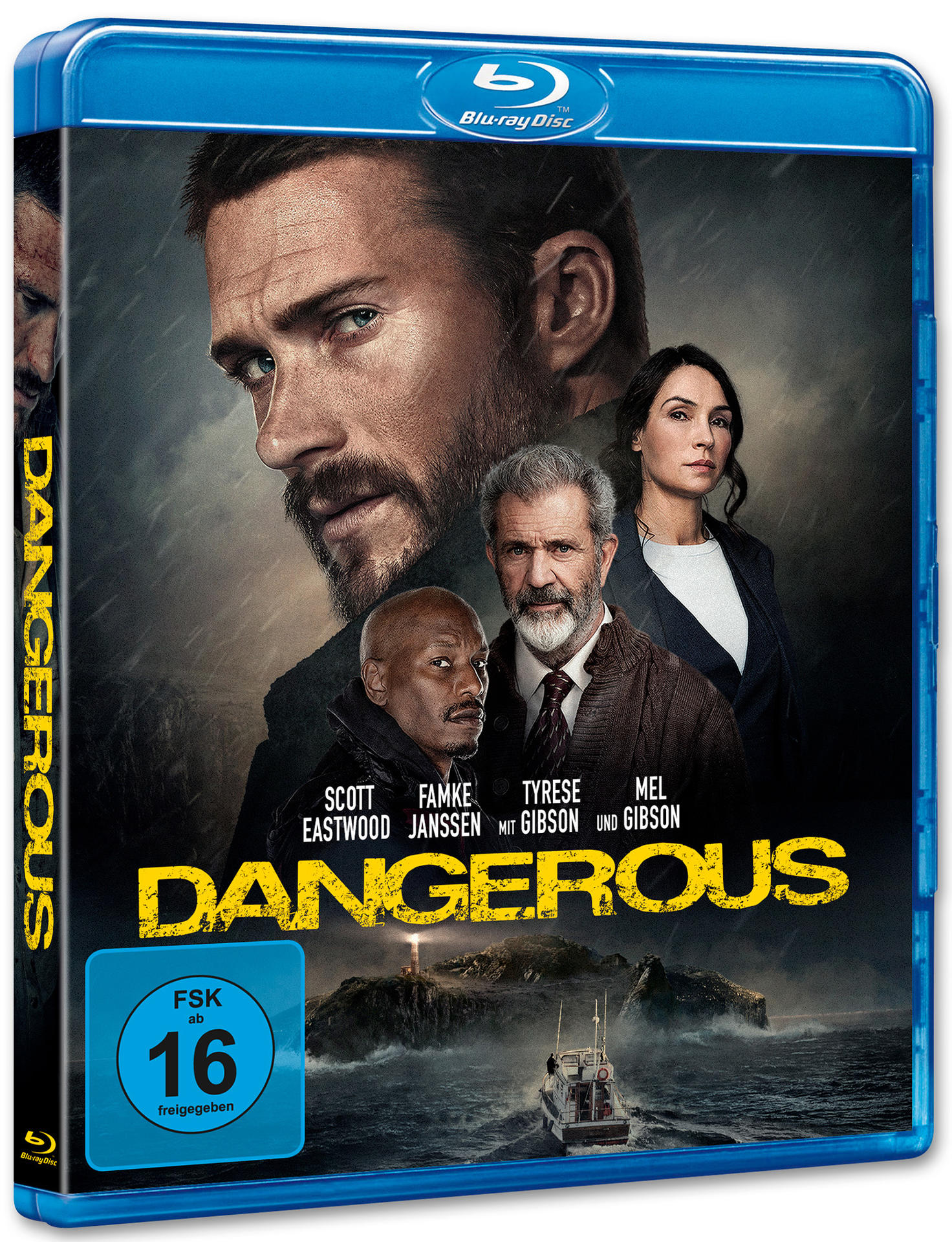 Filmcover mit Schauspielern. Filmtitel 'Dangerous'.