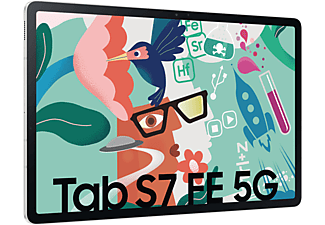 SAMSUNG TAB S7 FE 5G, Tablet, 64 GB, 12,4 Zoll, Mystic Silver