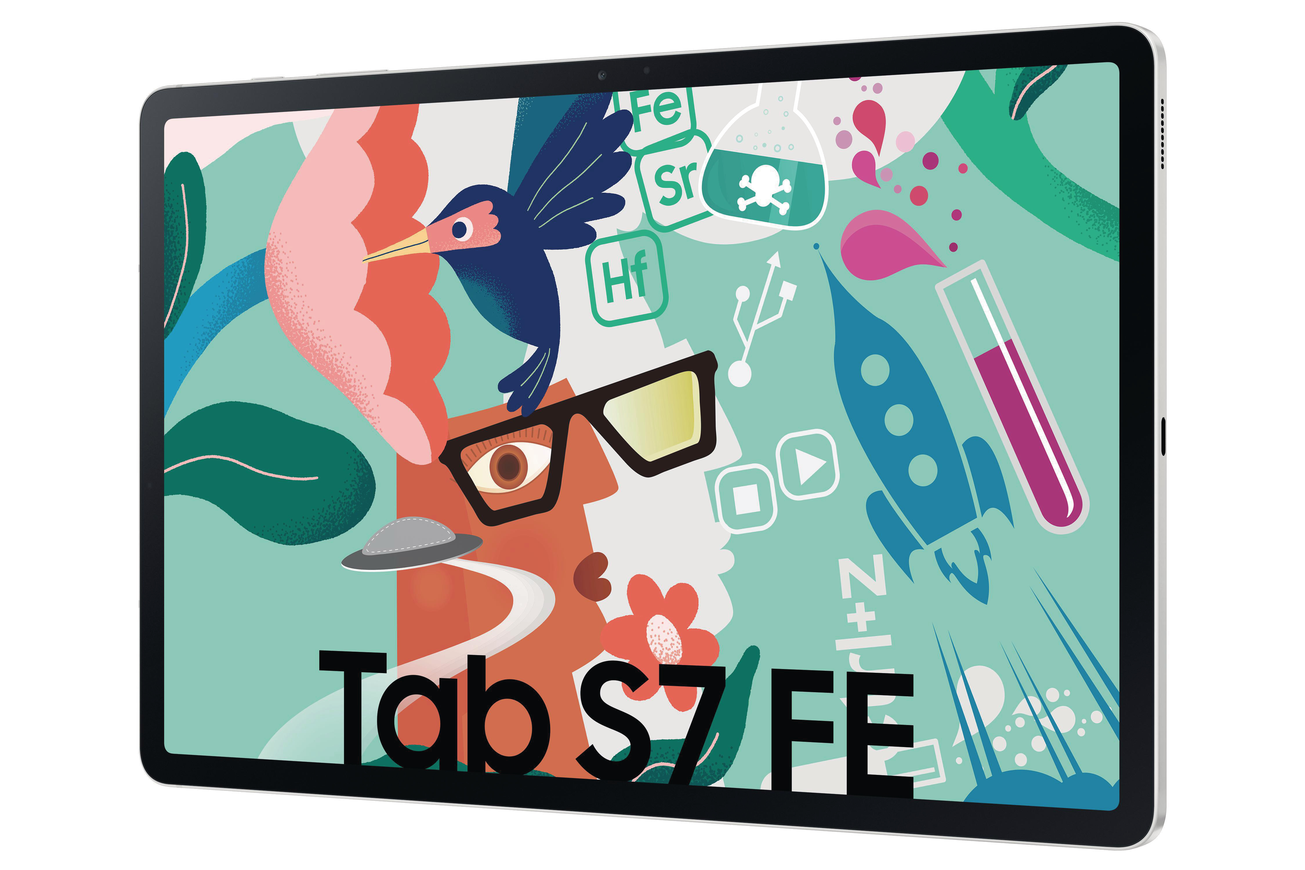 SAMSUNG GALAXY TAB S7 FE WIFI, Tablet, 64 GB, 12,4 Zoll, Mystic Silver