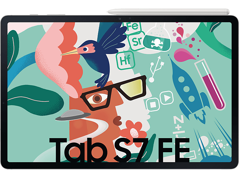 SAMSUNG GALAXY TAB S7 FE WIFI, Tablet, 64 GB, 12,4 Zoll, Mystic Silver