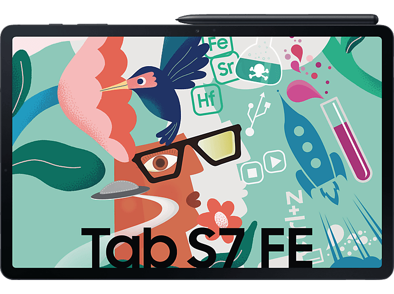 SAMSUNG GALAXY TAB S7 FE WIFI, Tablet, 64 GB, 12,4 Zoll, Mystic Black | Tablets