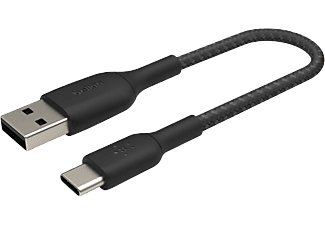 BELKIN Boost Charge Nylonflätad USB-A till USB-C kabel, 1 meter - Svart