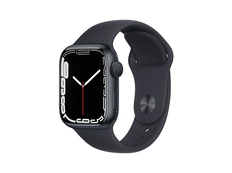 APPLE Watch Series 7 GPS - Aluminium kast Midnight 41mm, Sportbandje Midnight (MKMX3NF/A)