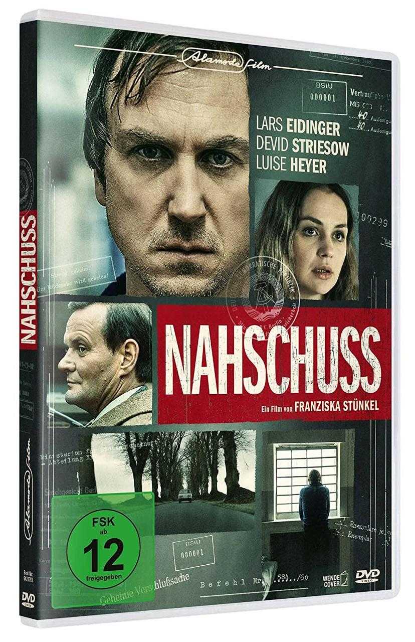 DVD-Hülle für den Film "Nahschuss" mit Schauspielern und einer Waldszene.