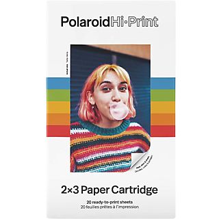 Papel fotográfico - Polaroid HiPrint, 20 hojas, Brillo mate, Resistente al agua, Blanco