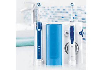 Estación de higiene | Oral-B Irrigador Oxyjet + Cepillo eléctrico Pro 2000, Encías y dientes, Blanco