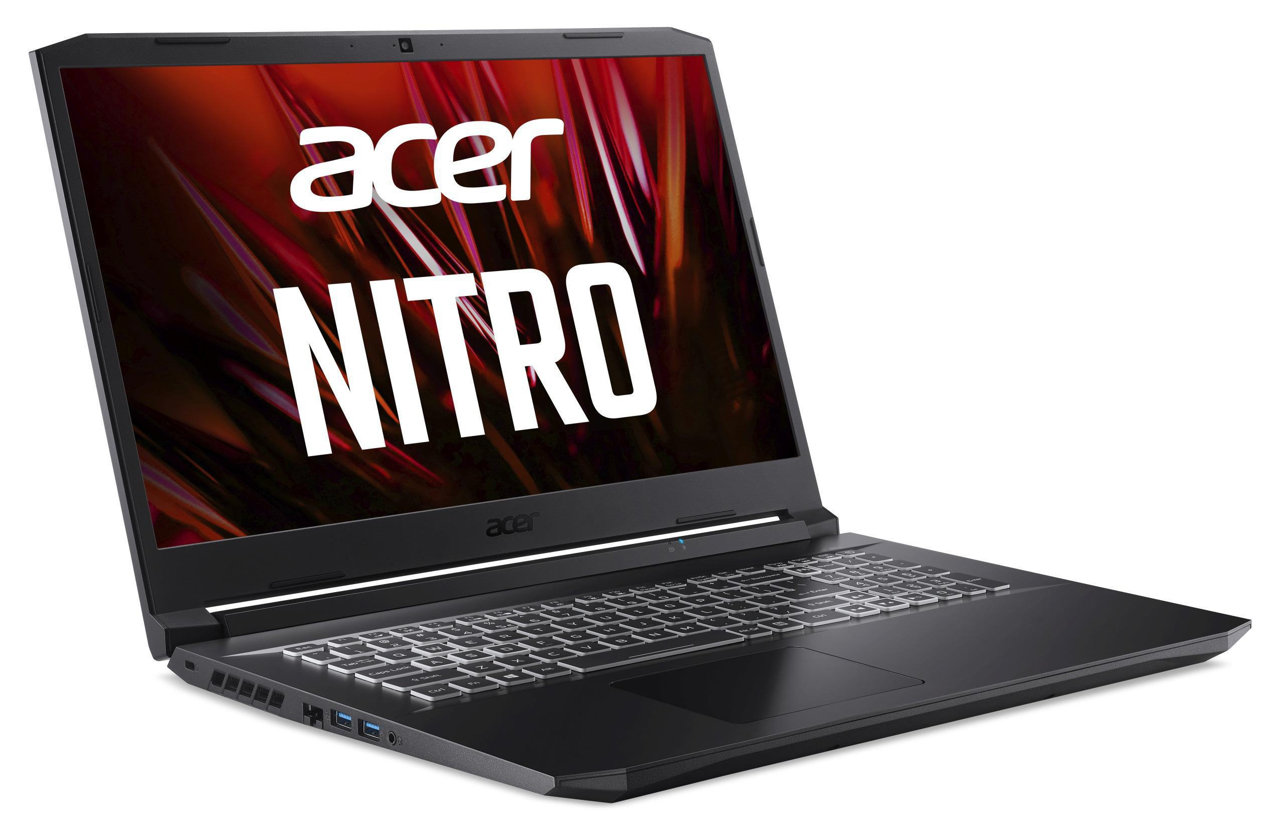 TB Tastaturbeleuchtung, RAM, 1 11 RGB AMD Zoll SSD, 3080, 17,3 Schwarz/Rot mit Home 5 ACER Windows NVIDIA, (AN517-41-R7FS) Nitro 5800H Notebook, Display, GeForce GB mit Prozessor, (64 16 RTX™ Bit)