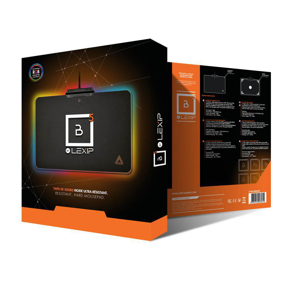 PIXMINDS LEXIP B5 RGB Mauspad (0,04 cm x 35 cm)