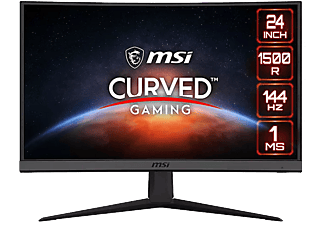Monitor gaming - MSI Optix G24C6, 23.6" FHD, Curvo 1500R, 1ms, 144 Hz, FreeSync, DisplayPort, HDMI, USB, Negro