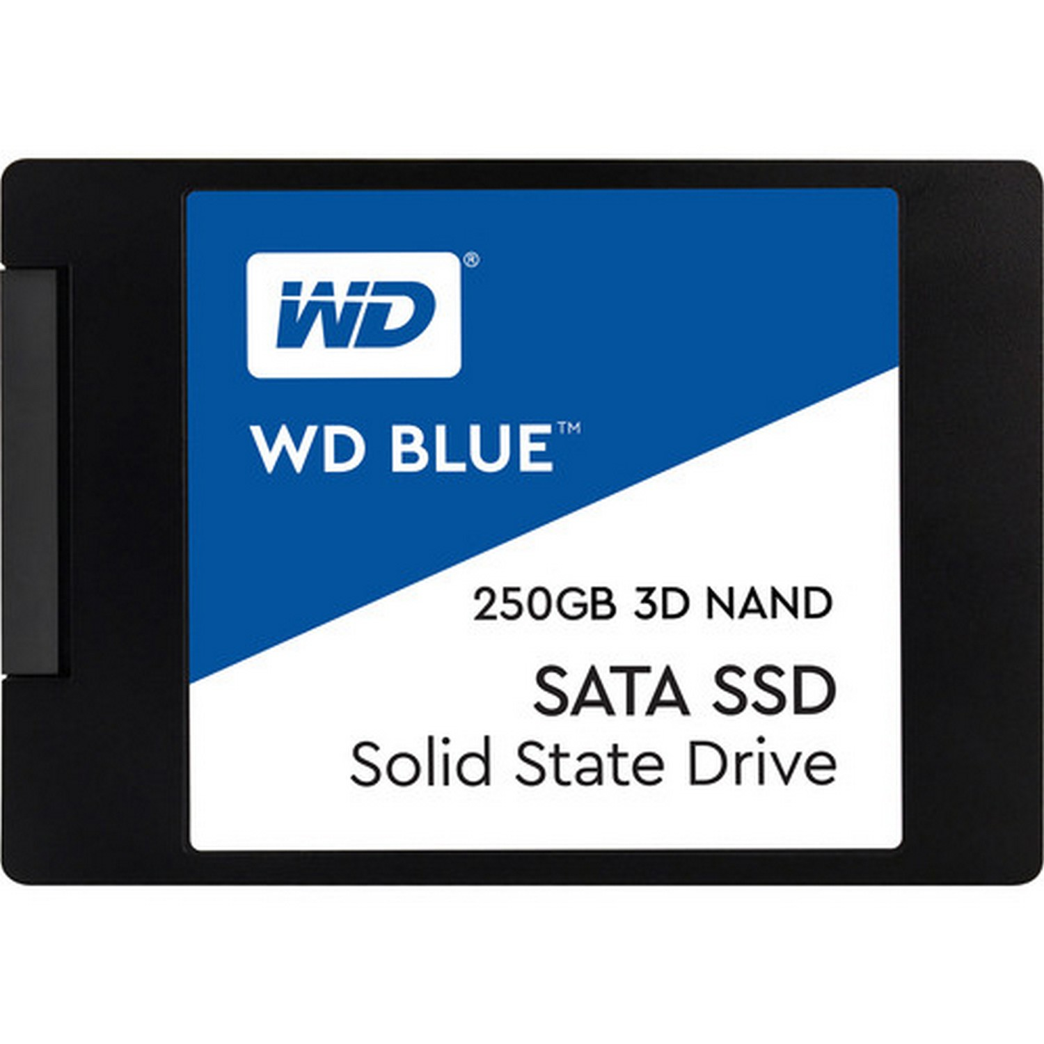Disco duro SSD interno 250 GB - Western Digital WD Blue Sata, Con Carcasa, 3D NAND, Lectura 560 MB/s, Azul