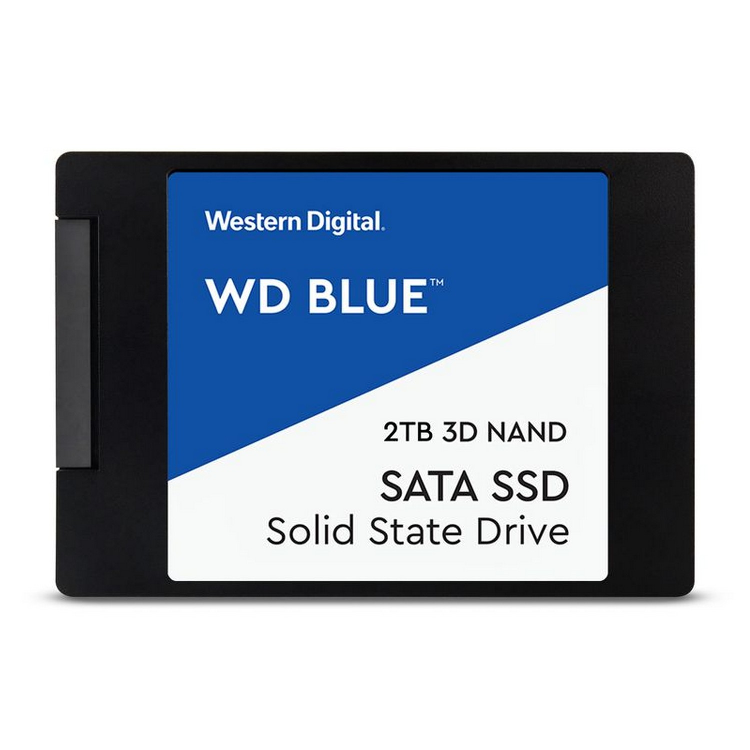Disco duro SSD interno 2 TB - Western Digital WD Blue SATA SSD, Con Carcasa, 3D NAND, Lectura 560 MB/s, Azul