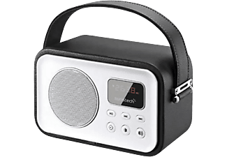 Radio portátil - Sunstech RPBT450BK, FM, Bluetooth, 6 horas de autonomía, Lector de tarjetas, USB, Negro