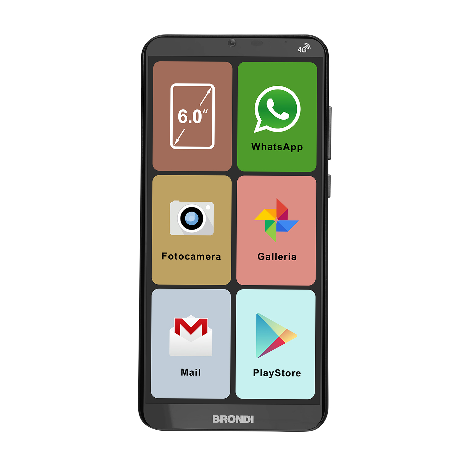 Brondi Amico Smartphone XL, 16 GB, Black