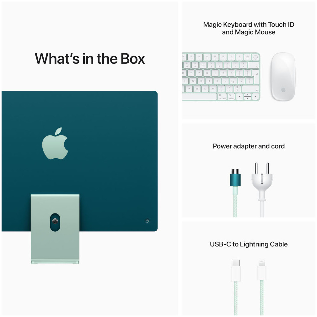 APPLE iMac 24" M1 256 GB Green 2021 (MGPH3F)
