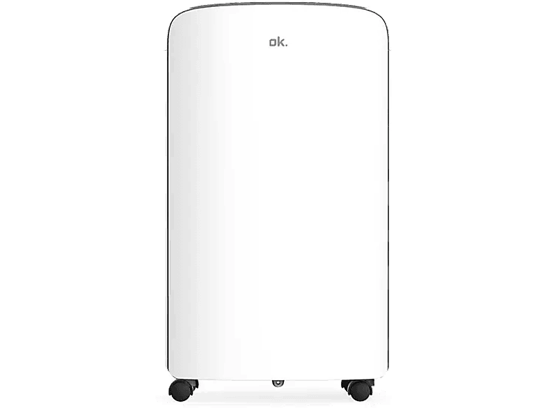 Deshumidificador - OK ODH 201821 ES, 20 l/día, 30 m², 390 W, 1.8 l, 2 velocidades, Temporizador, Blanco