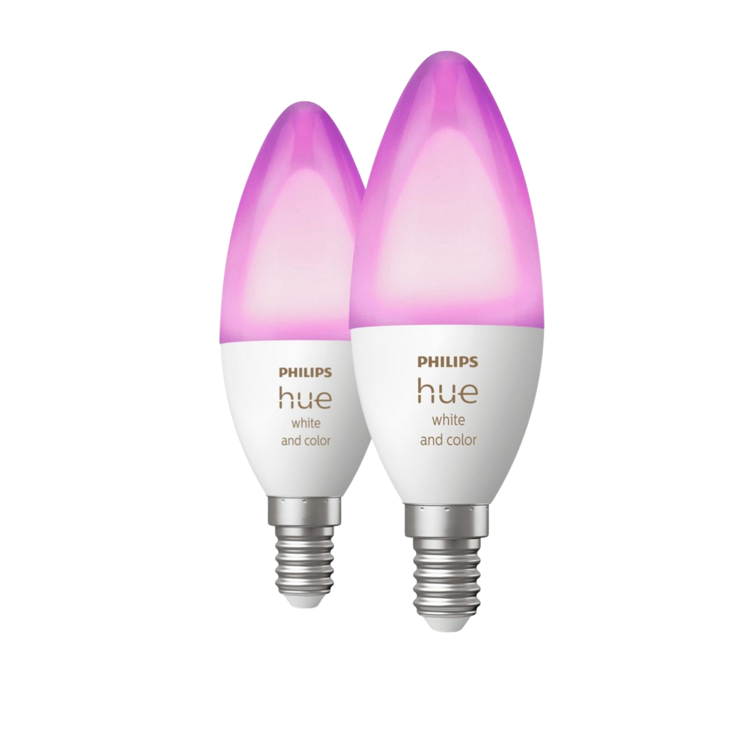 Bombilla Inteligente Philips hue b39 e14 luz blanca y de colores 3w compatible con asistentes 2 unidades vela led 52 bluetooth alexa