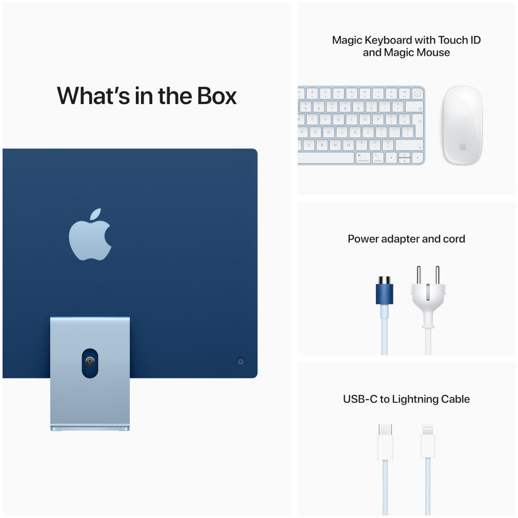 APPLE iMac 24" M1 512 GB Blue 2021 (MGPL3F)