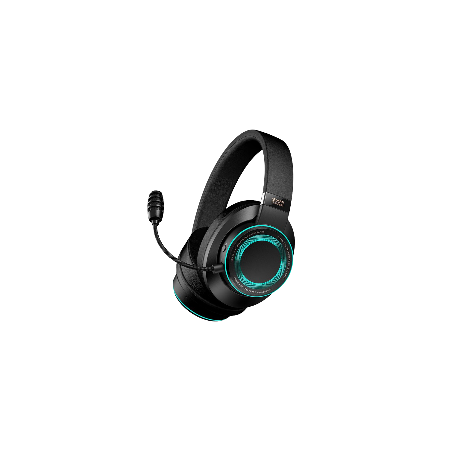 Auriculares gaming - Creative SXFI, De diadema, Con cable, USB-C, Cancelación de ruido, Micrófono, Negro