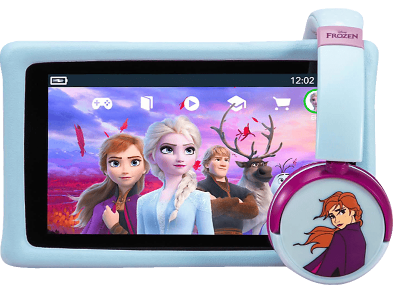 PEBBLE GEAR Frozen Tablet + Headphone Bundle Kindertablet, Mehrfarbig ...