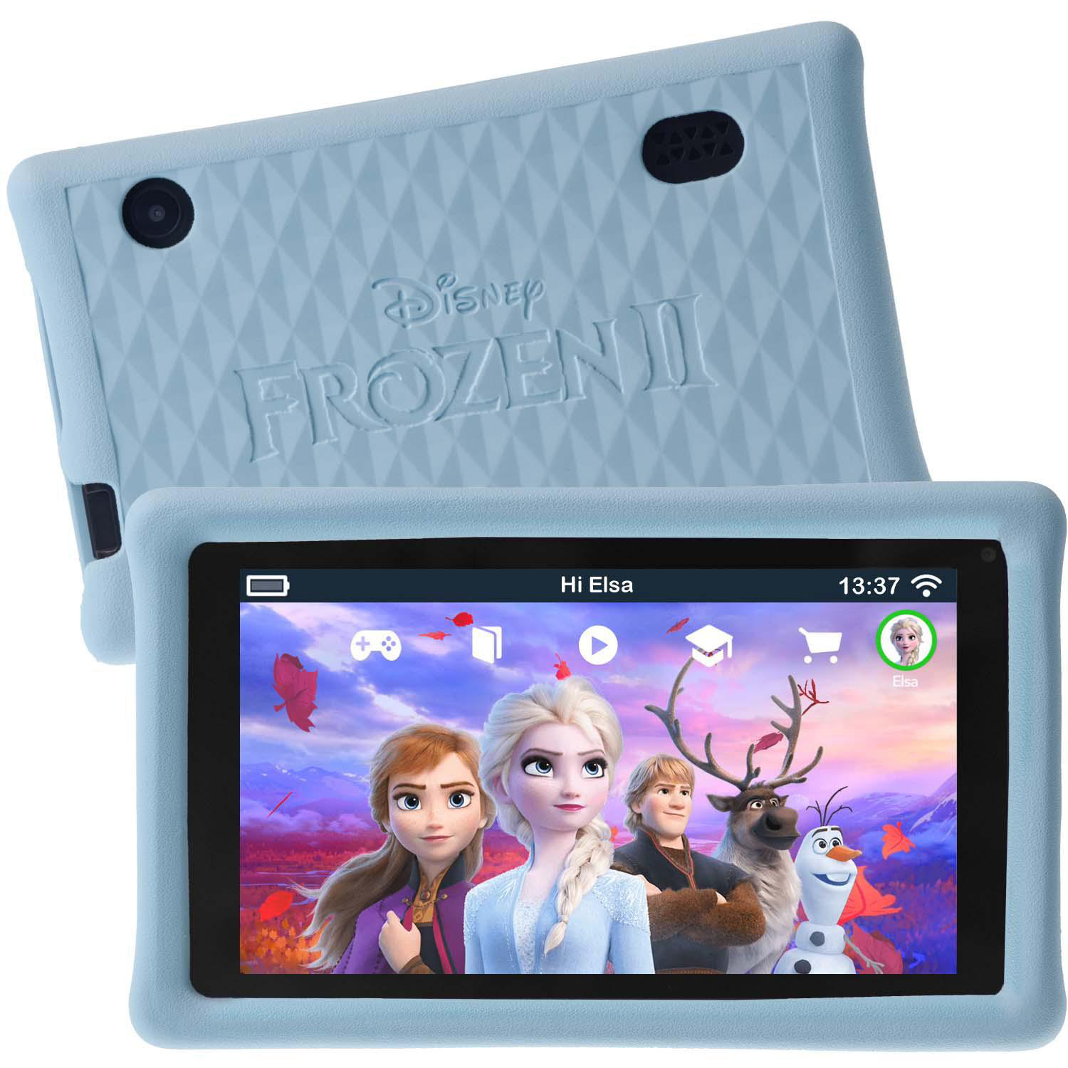PEBBLE GEAR Frozen Tablet + Headphone Bundle Kindertablet, Mehrfarbig