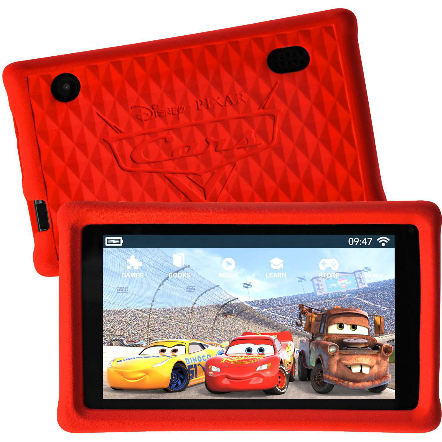 Cars GEAR Mehrfarbig + PEBBLE Tablet Headphone Bundle Kindertablet,