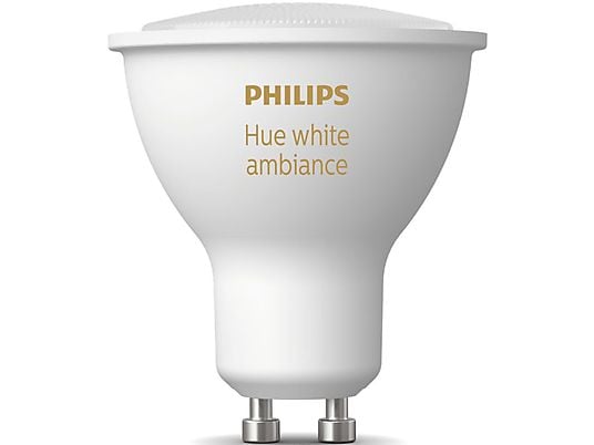 PHILIPS HUE White Ambiance Einzelpack GU10 - LED-Lampe (Weiss)
