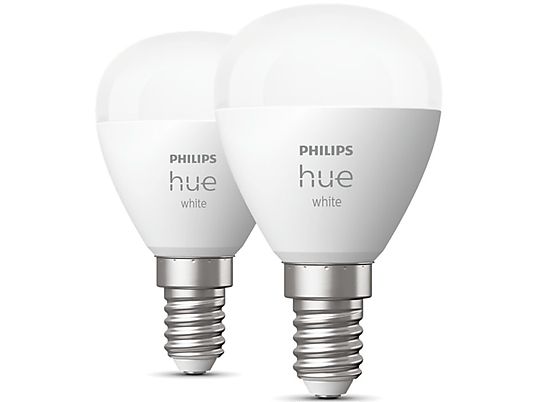 PHILIPS HUE Confezione doppia white P45 E14 - lampada LED (Bianco)