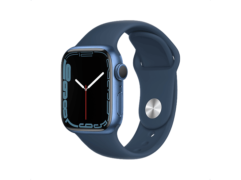 APPLE Watch Series 7 GPS - Aluminium kast Blue 41mm, Sportbandje Abyss Blue (MKN13NF/A)