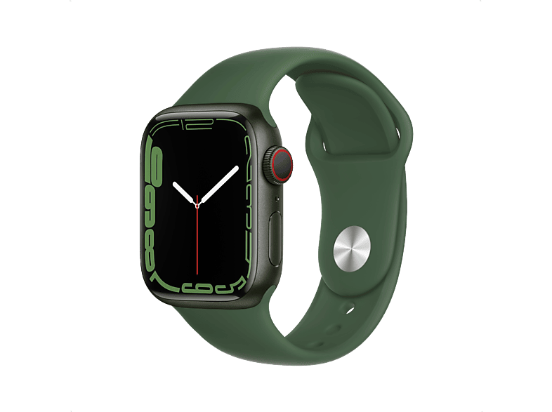 APPLE Watch Series 7 GPS - Aluminium kast Green 41mm, Sportbandje Clover (MKN03NF/A)