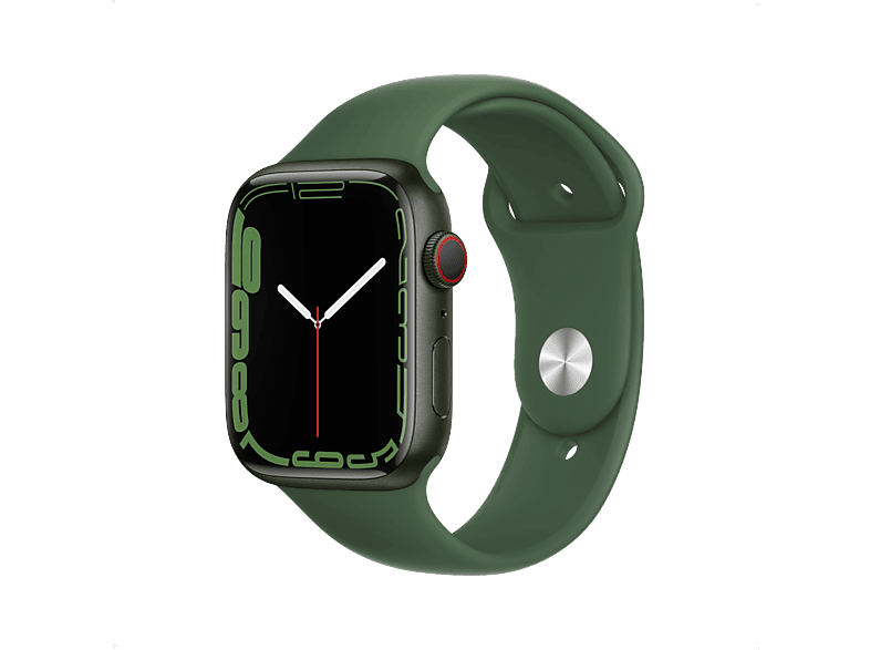 APPLE Watch Series 7 GPS + Cellular - Aluminium kast Green 45mm, Sportbandje Clover (MKJR3NF/A)