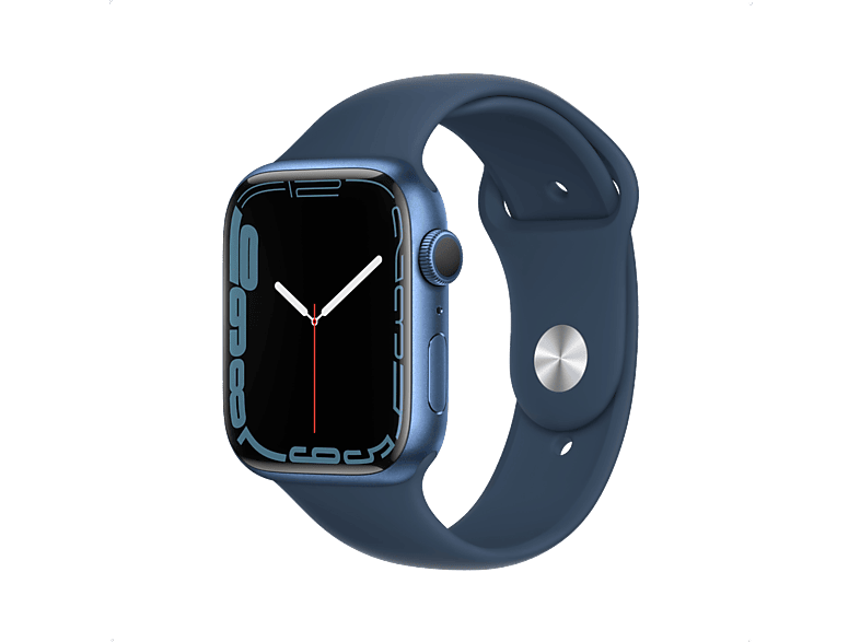 APPLE Watch Series 7 GPS + Cellular - Aluminium kast Abyss Blue 45mm, Sportbandje Abyss Blue (MKJT3NF/A)