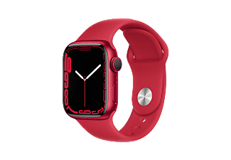 APPLE Watch Series 7 GPS + Cellular - Aluminium kast (product)RED 41mm, Sportbandje (product)RED (MKHV3NF/A)