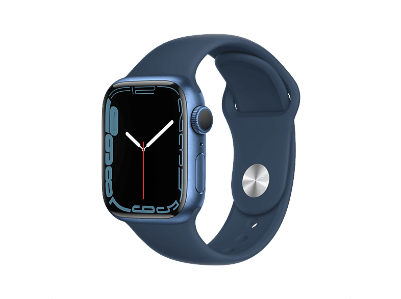 APPLE Watch Series 7 GPS + Cellular - Aluminium kast Abyss Blue 41mm, Sportbandje Abyss Blue (MKHU3NF/A)