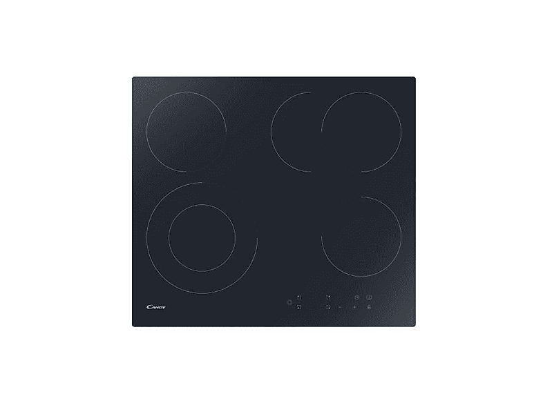 Candy Hi-Light Kochfeld – 60 Cm Breit, 4 Kochzonen (inkl. Bräterzone), Mono Touch Bedienung, Rahmenlos, Schwarzes Glas