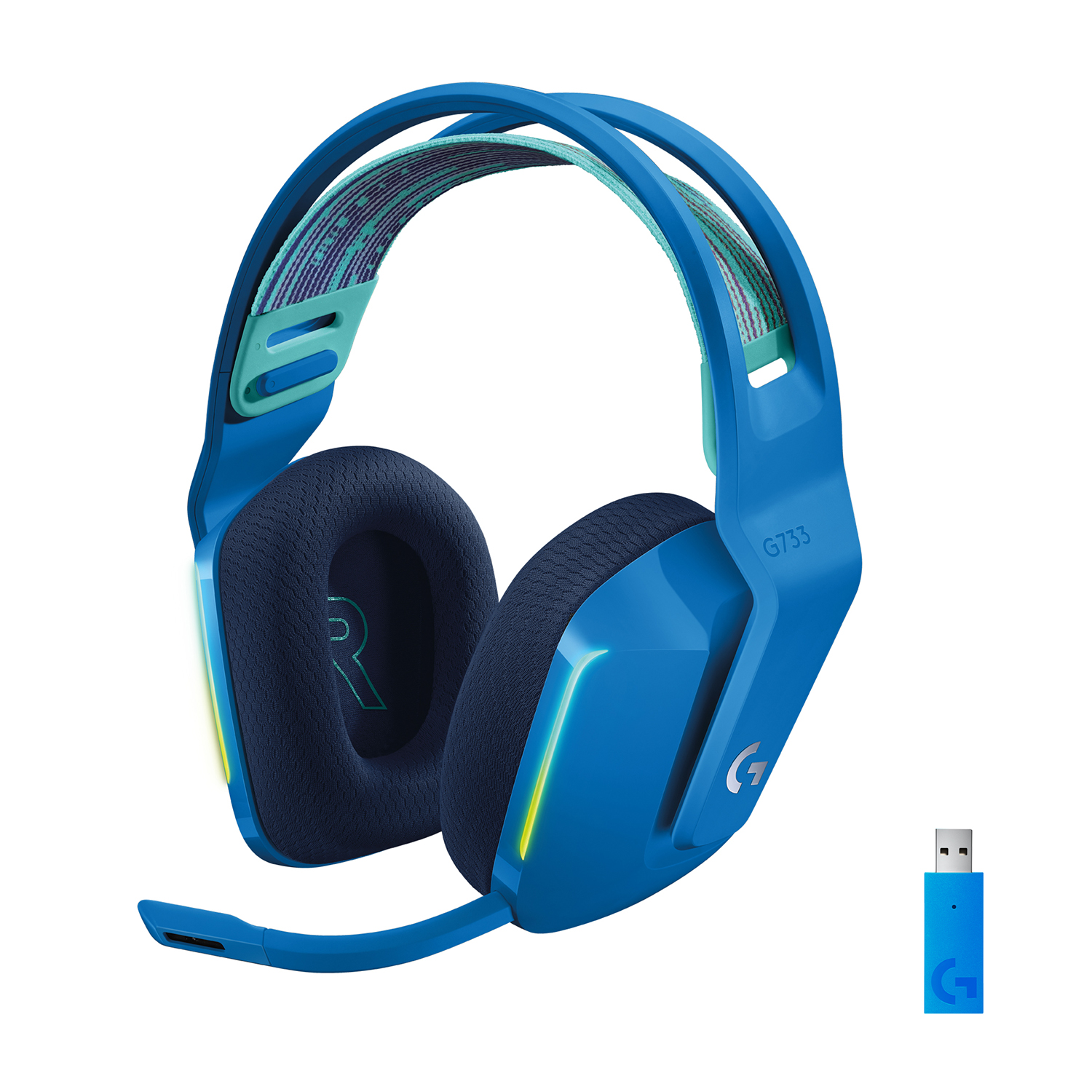 Logitech G733 Ps4/Pc Cuffie, BLU